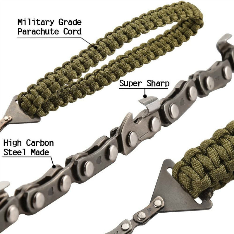 Braided Umbrella Rope Camping Survival Pocket Saw