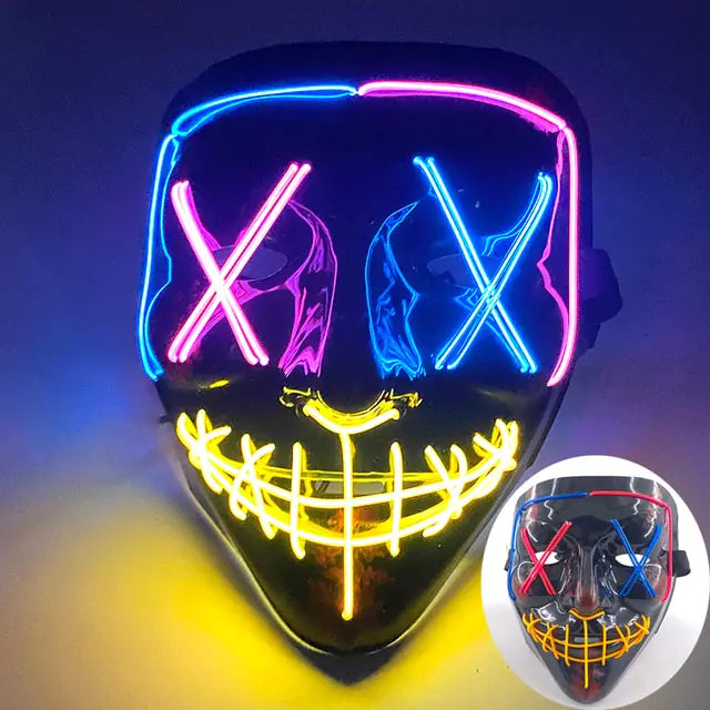 Wireless Halloween LED Purge Mask