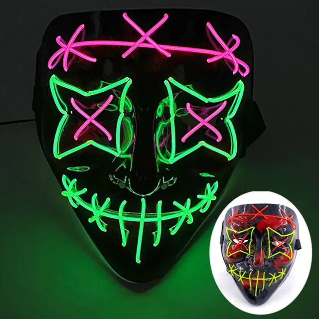 Wireless Halloween LED Purge Mask