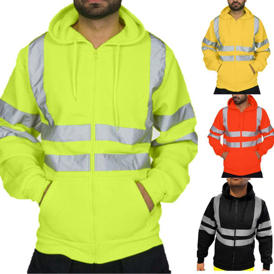 Reflective Strip Sanitation Work Clothes Hoodie