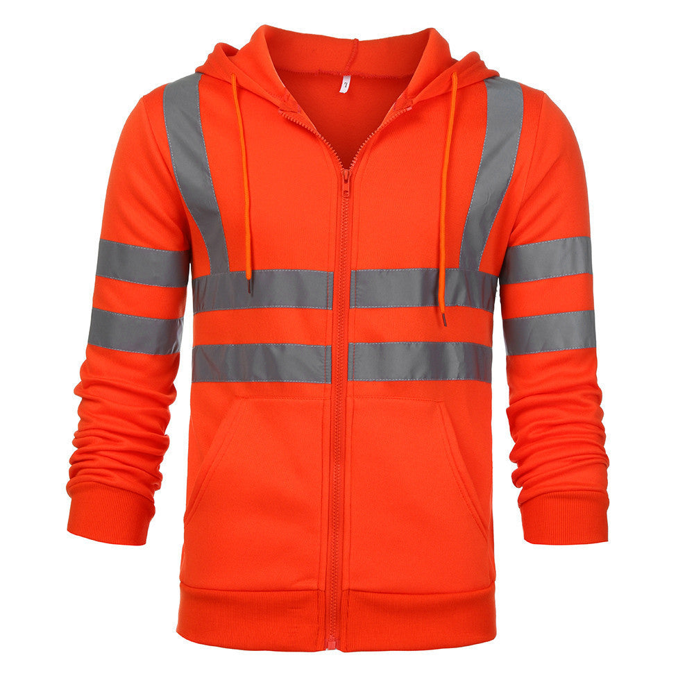 Reflective Strip Sanitation Work Clothes Hoodie