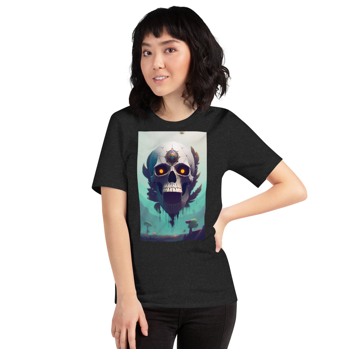 Mad Floating Skull. Unisex t-shirt