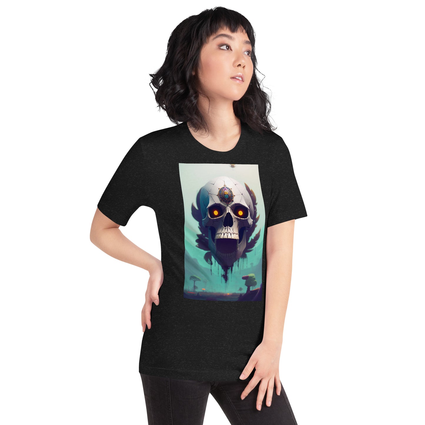 Mad Floating Skull. Unisex t-shirt